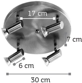 Επιτοίχιο σποτ InLight 9075-4-Μπρονζέ