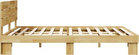vidaXL Πλαίσιο κρεβατιού με κεφαλάρι χωρίς στρώμα 140x200 cm