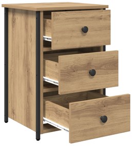 vidaXL Artisan Oak Κομοδίνα Artisan Oak Επεξεργασμένο Ξύλο Συμπαγές