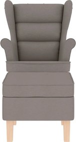 vidaXL Πολυθρόνα Κουνιστή Taupe Υφασμάτινη με Υποπόδιο