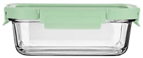 ESTIA ΦΑΓΗΤΟΔΟΧΕΙΟ CLICK&amp;SEAL ΓΥΑΛΙΝΟ 1050ml 21.6x16.5x7.4cm ΜΕ ΚΑΠΑΚΙ ΠΛΑΣΤΙΚΟ MINT
