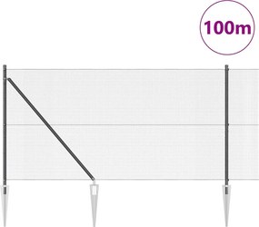 vidaXL Στύλος Περιφράξεων Γκρι 100 x 1 μ (12 x 12 χιλ μesh)