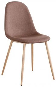 CELINA καρέκλα Μεταλλική Φυσικό/Ύφασμ.Καφέ 45x54x85cm ΕΜ907,2