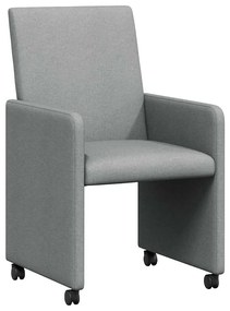 vidaXL Καρέκλες Φαγητού με Ρόδες 2 pcs Ανοιχτό γκρι 57 x 66 x 94 εκ