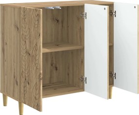 vidaXL Πλαϊνό γραφείο Artisan Δρυς 89 x 34,5 x 80 εκ