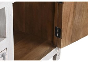 Τηλεόραση DKD Home Decor Λευκό Ξύλο Ξύλο από Μάνγκο 151 x 40 x 60 cm