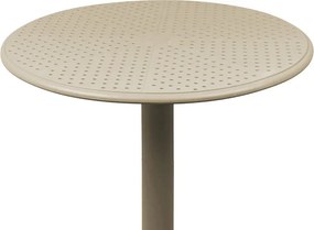 Τραπέζι Merkon pakoworld διάτρητο cappuccino PP Φ60x75εκ
