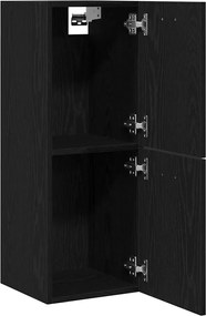 vidaXL Ντουλάπι Μπάνιου Μαύρη Οξυά 30 x 30 x 80 cm Επεξεργασμένο ξύλο