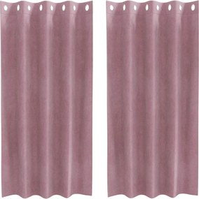 vidaXL Κουρτίνες 2 τμχ. Σκούρο ροζ 140 x 175 cm Βελούδο