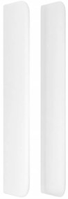 vidaXL Κεφαλάρι με Πτερύγια Λευκό 103x16x118/128 εκ.Συνθ. Δέρμα
