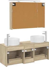 vidaXL Σετ Επίπλων Μπάνιου 4 pcs Sonoma Δρυς