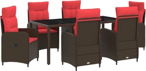 vidaXL Σετ Εξωτερικής Τραπέζης 7 pcs συνθετικό ρατάν