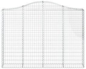 vidaXL Συρματοκιβώτια Τοξωτά 15 τεμ. 200x30x140/160 εκ. Γαλβαν. Ατσάλι