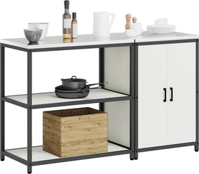 vidaXL Σετ Αποθήκευσης Κουζίνας HATTEM 2 pcs Λευκό