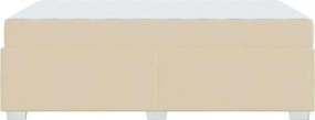 vidaXL Σκελετός Κρεβατιού με στρώμα Κρεμ 120 x 200 cm ύφασμα
