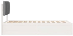 vidaXL Σκελετός Κρεβατιού με Επενδεδυμένο Κεφαλάρι Ανοιχτό γκρι