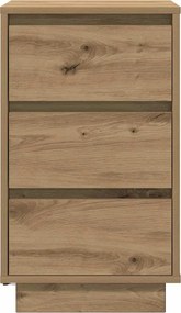 vidaXL Κομοδίνο με φώτα LED Artisan Oak 38x34x65 cm