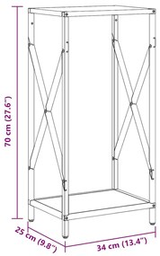 Ράφι για καυσόξυλα Ανθρακί 34x25x70 cm Ατσάλι ψυχρής έλασης 864321