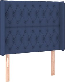 vidaXL Κρεβάτι Boxspring με Στρώμα &amp; LED Μπλε 100x200 εκ. Υφασμάτινο