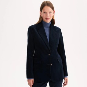 Σακάκι από κοτλέ βελούδο, ίσια γραμμή, με κουμπιά