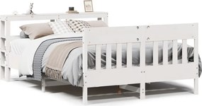 vidaXL Σκελετός Κρεβ. Χωρίς Στρώμα Λευκό 120x190 εκ Μασίφ Πεύκο