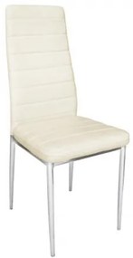 JETTA καρέκλα Χρώμιο/Pu Εκρού 40x50x95 cm ΕΜ966Χ,16