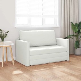 vidaXL Κρεβάτι καναπές Λευκό 124 x 71 x 78 εκ Δερματίνη