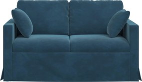 vidaXL Καναπές Μπλε 138 x 78 x 80 εκ Βελούδο