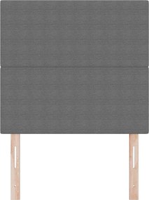 vidaXL LED κεφαλάρι με κεφαλάρι Ανοιχτό γκρι 100 cm Πολυεστέρας