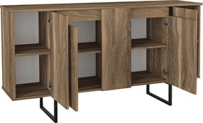Μπουφές Orontes Megapap χρώμα καρυδί 160x35,2x80εκ.