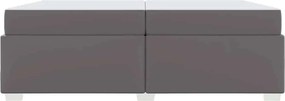 vidaXL Σκελετός Κρεβατιού με στρώμα Γκρι 200 x 200 cm ύφασμα