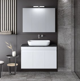 ΣΕΤ ΕΠΙΠΛΟΥ OMEGA TOP 90cm χρ.WHITE/GREY 9SOMT090GLG 9SOMT090GLG