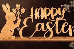 Σετ των 2 Intra απο ξύλο plywood  Χρώμα wenge 3mm-4mm πάχος - Πασχαλινή βάση κοπής με λέιζερ Δίασταση 15x15 cm INTRAFABR-117254961