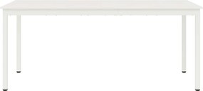 vidaXL Τραπεζαρία Λευκό 180 x 90 x 75 cm Στερεά ξυλεία πεύκου