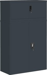 vidaXL Αρχειοθήκη Ανθρακί 90 x 40 x 145 εκ. Ατσάλινη