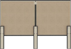 vidaXL Κεφαλάρι Σκούρο Γκρι 180 x 200 εκ. Υφασμάτινο
