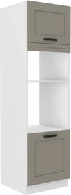 Επιδαπέδιο ντουλάπι Nelor 60 DPM 210 2F-Γκρι σπέσιαλ - Λευκό