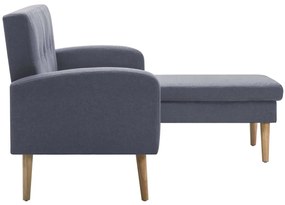 vidaXL Καναπές Γωνιακός Ανοιχτό Γκρι 186 x 136 x 79 εκ. Υφασμάτινος