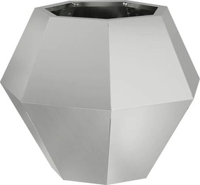 vidaXL Γλάστρα 2 τμχ. Ασημί 50 x 50 x 40 cm Επικαλυμμένος Χάλυβας