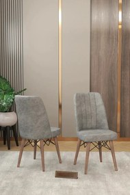 Stewehome Σετ Τραπεζαρίας 6 Ατόμων Επεκτεινόμενο Γκρι 80x130x78 cm