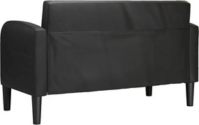 vidaXL καναπές Loveseat Μαύρο 110 cm Faux Leather