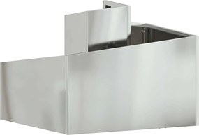 vidaXL Γλάστρα Κήπου Ασημί 60 x 60 x 50 εκ Επικαλυμμένος Χάλυβας