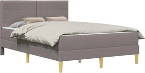 vidaXL Σκελετός Κρεβατιού Taupe 140 x 190 cm Πολυεστέρας