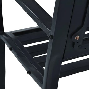 vidaXL Παγκάκι Κήπου Μαύρο 125 εκ. Ατσάλινο