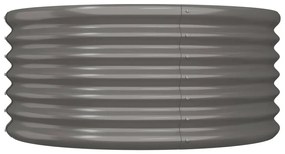 vidaXL Ζαρντινιέρα Γκρι 80x80x36 εκ. Ατσάλι με Ηλεκτρ. Βαφή Πούδρας