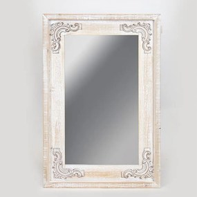 Καθρέπτης Τοίχου 751-10011 60x3x90cm Beige-White Estheti Home Wood
