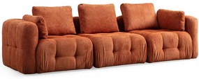 Καναπές Τριθέσιος Amaris 560ARE4134 290x100x65cm Orange
