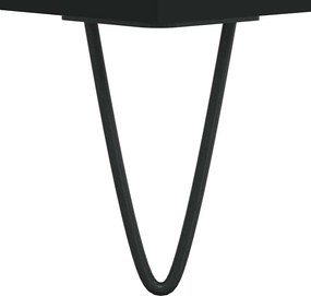 vidaXL Έπιπλο Δίσκων Μαύρο 100 x 38 x 48 εκ. από Επεξεργασμένο Ξύλο