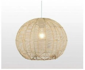 Κρεμαστό Φωτιστικό Οροφής E27 40W Rattan Φυσικό 124-01312-04 Luma Lighting-124-01312-04-Μπεζ 124-01312-04