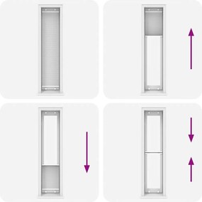 vidaXL Πλισέ περσίδα Λευκό 40x200 cm Πλάτος υφάσματος 39,4 cm